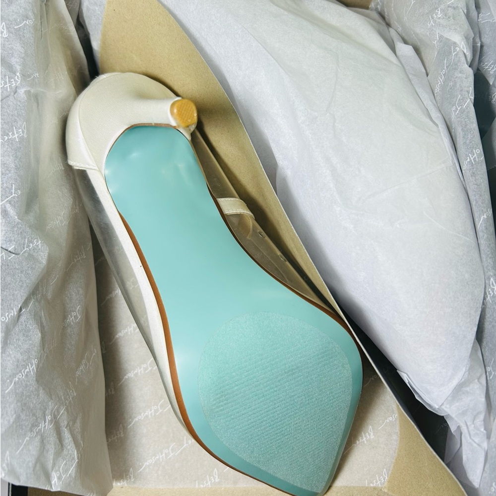 Betsey Johnson Clear and Silver Embellished Pumps - Picture 6 of 8